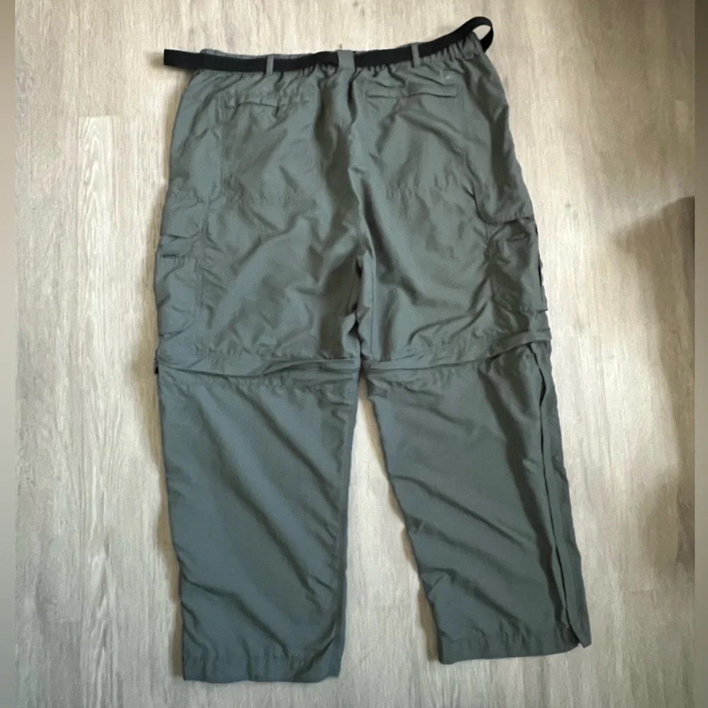 REI Convertible Cargo Men's Gray Pants UPF 50 XXL 28L with belt - Picture 3 of 10